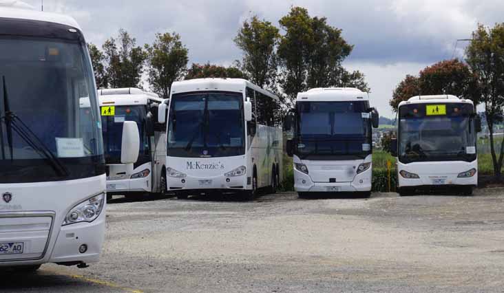 McKenzies Scania K440EB Coach Concepts 7, Warragul K360CB Higer 2036AO & Berwick Bonluck Citystar 4 and Scania K310IB Higer 19